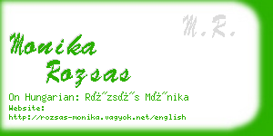 monika rozsas business card